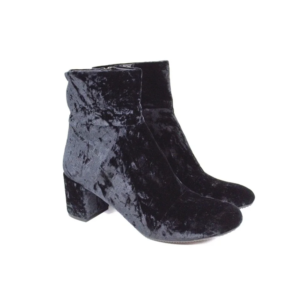 Neiman Marcus Black Velvet Booties | Ankle Boots Women's Size 9